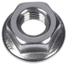 NFLSS1/2F 1/2-20 HEX FLANGE NUT SS SERRATED